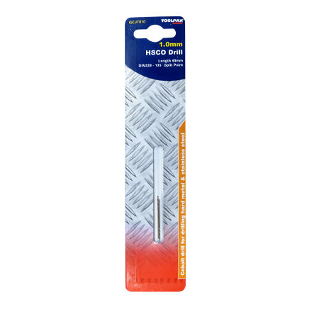 Cobalt Jobber Drill 1.0mm Ground Toolpak Pack of 2